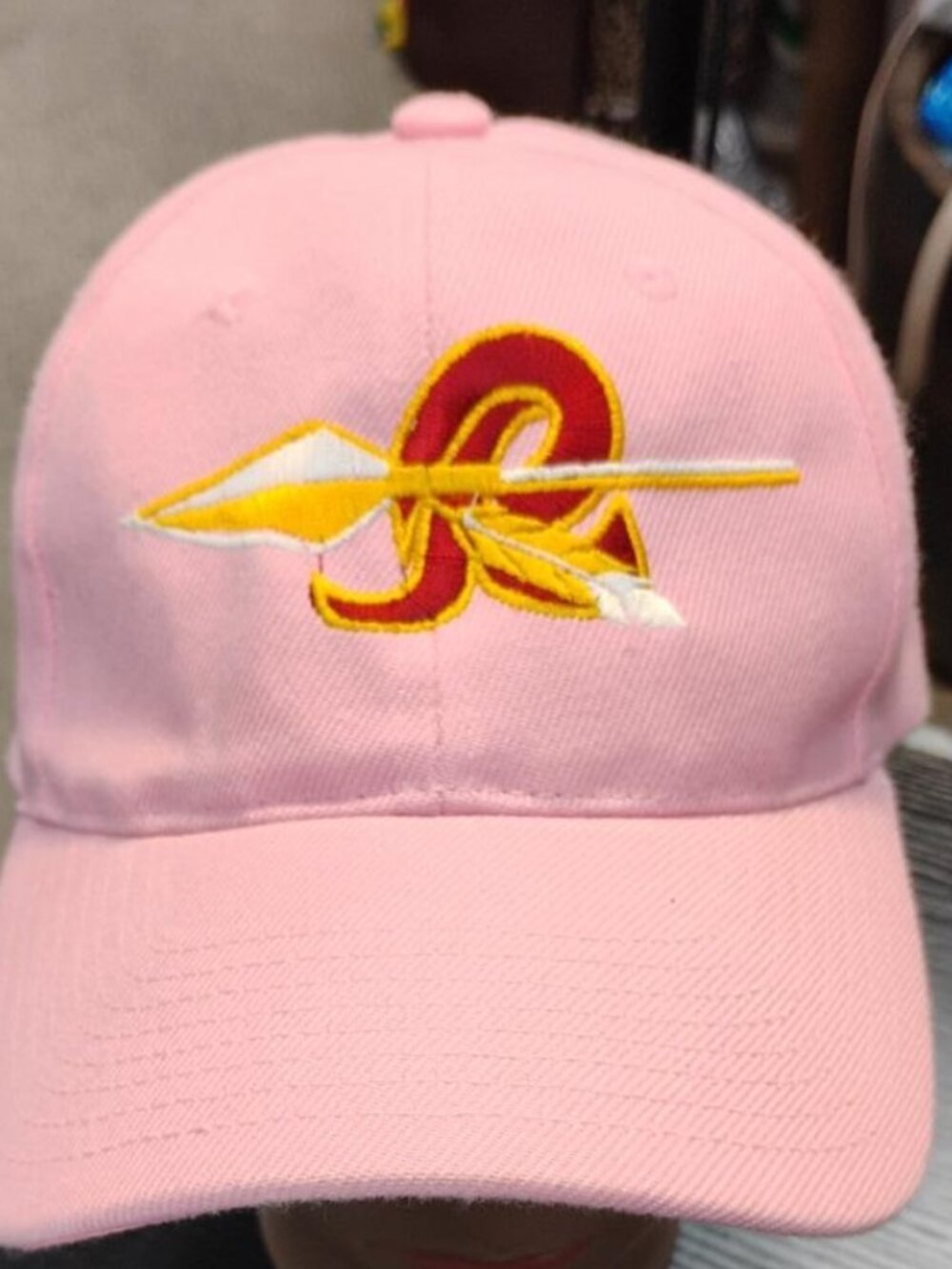 Washington Redskins Pink Embroidered Adjustable Velcro Baseball Cap